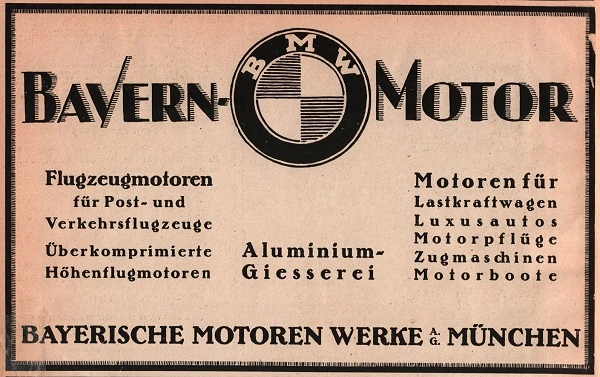Pôster BMW de 1918.