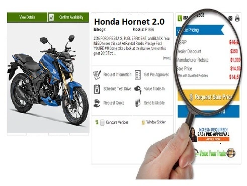 Pesquisando preços de motocicletas na Internet